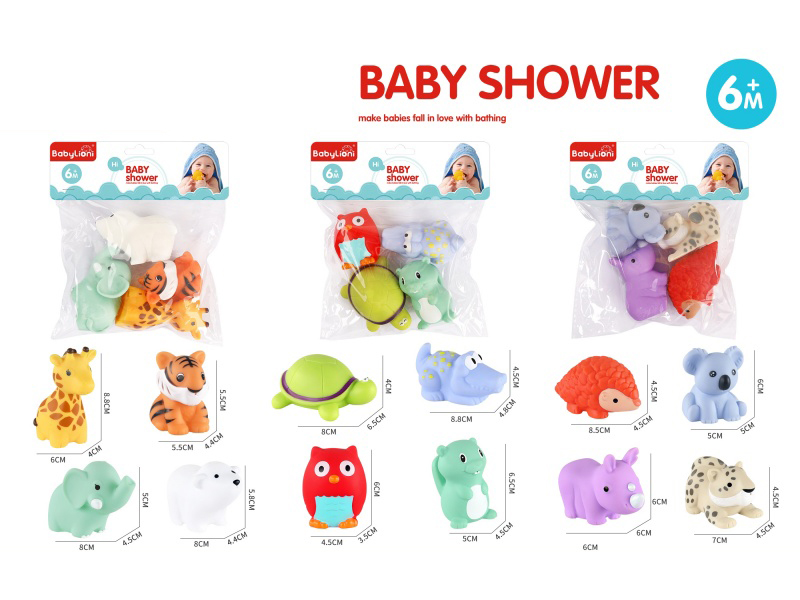 Vinyl Bath Toys 4pcs