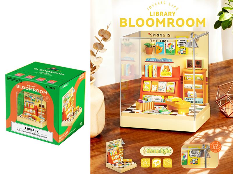 DIY Library Miniature Scene Toys 54pcs