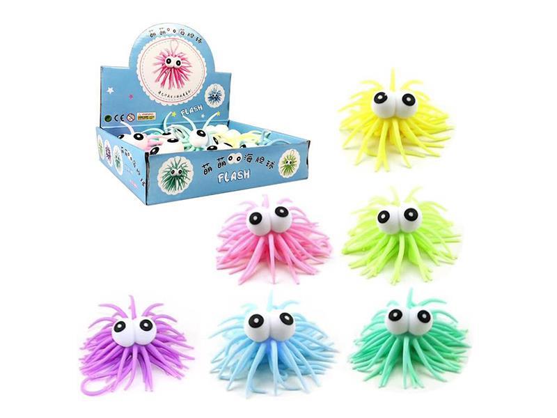 Cute Sea Urchin Ball With Light 12PCS/Box