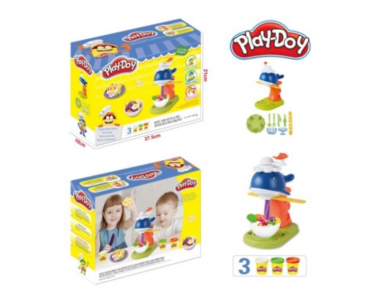 Colorful Mud Dolphin Noodle Machine Set