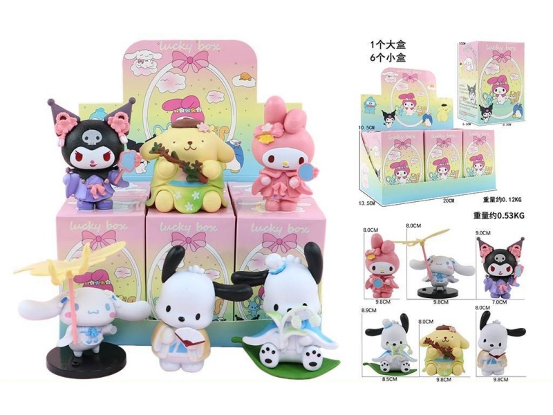 New Melody Flower Appreciation Sanrio 6-Piece Set Of Figurines