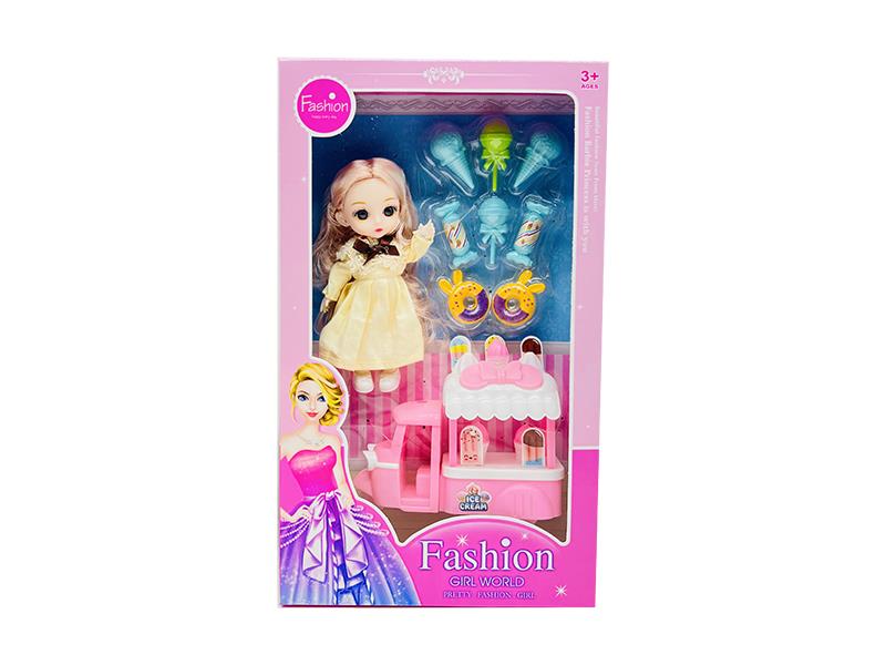 6 Inch Doll Ice Cream Van Scene Set