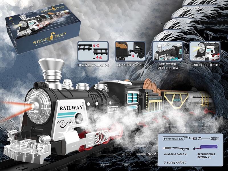 Simulated Retro Train Model Electric Steam Train Track(Charging)