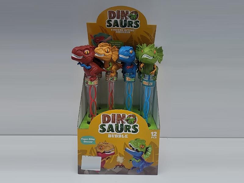 12PCS Finger Biting Dinosaur Bubble Stick