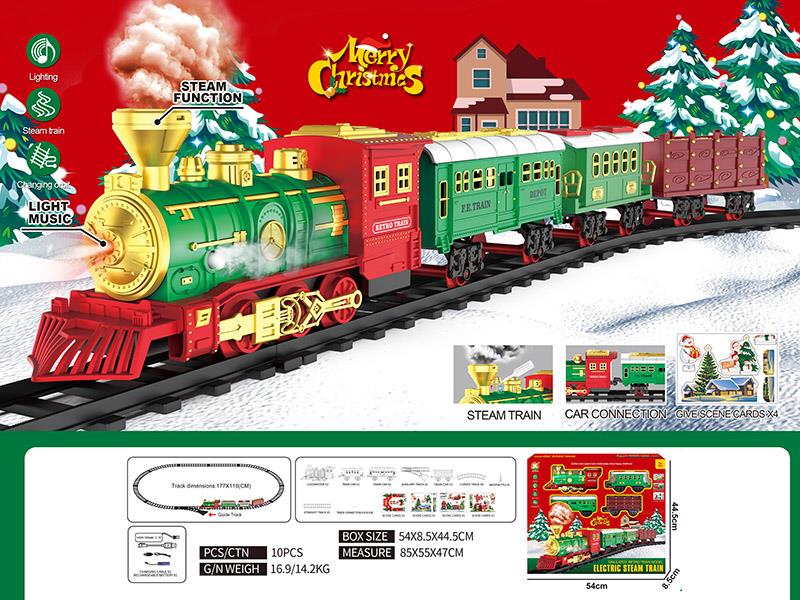 Electric Classic Steam Rail Train(Christmas)