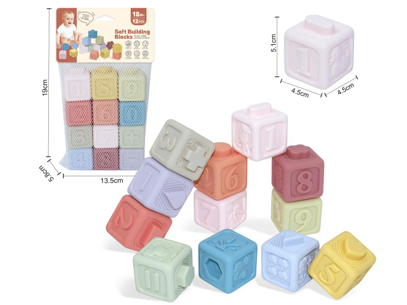 Ocean & Numbers Soft Building Blocks 12pcs