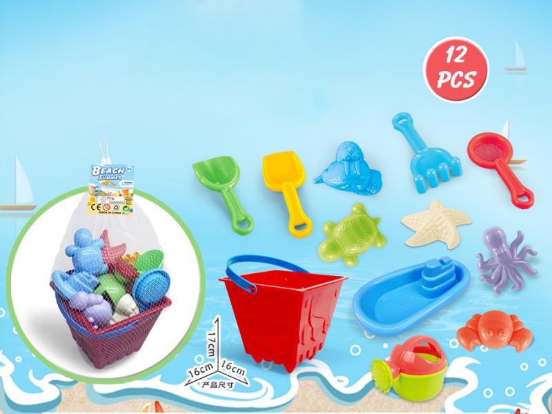 Castle Bucket With Beach Accessories (12 Pieces)