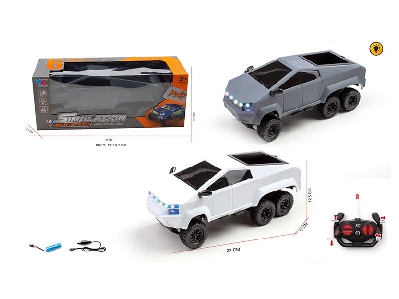 1:16 4CH R/C Six Wheeled Tesla Pickup  Car  With  Light