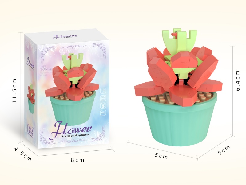 Building Blocks: 120 PCS Of Strawberry Cream Puffs