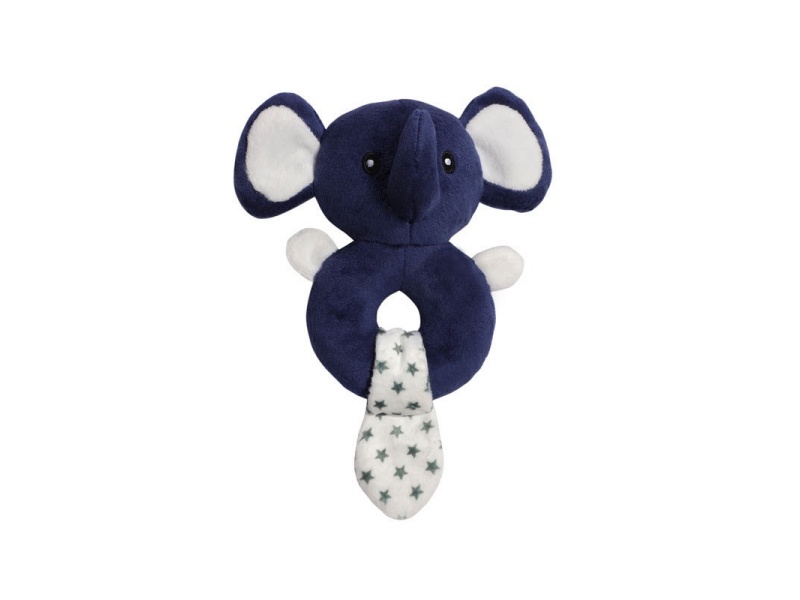 Bb Called The Blue Elephant Baby Soothing Plush Hand-Cranked Ring