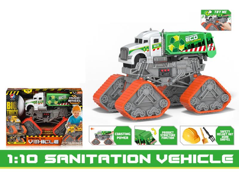 1:10 Spring-Covered Engineering Garbage Truck [Sound, Light And Music]
