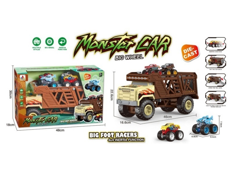 Double-Layer Alloy Bigfoot Transport Vehicle