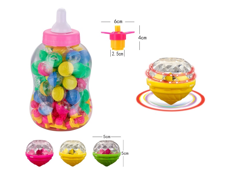 Windup Top Toy With Light