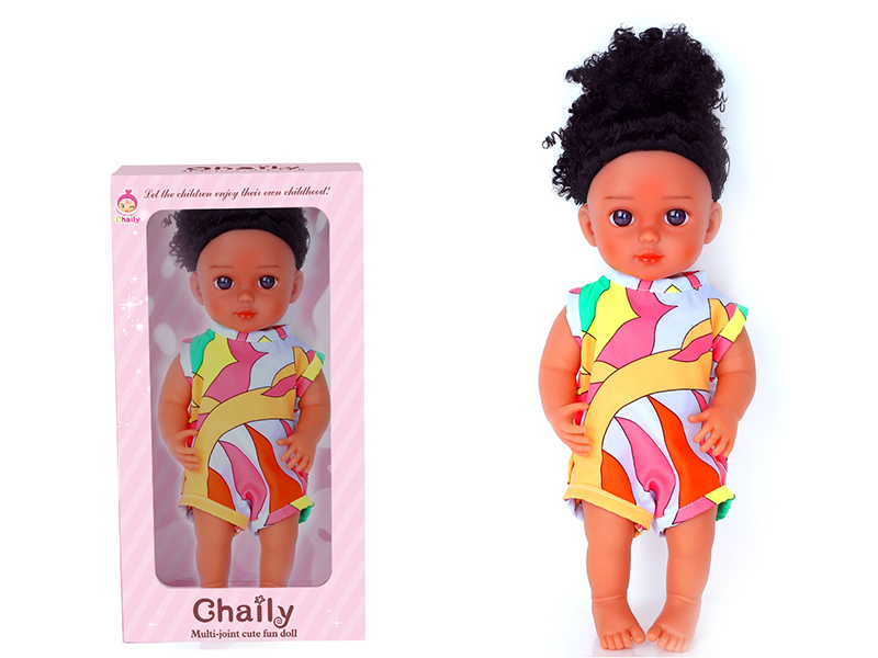 38cm Soft Glue High Simulation Baby Doll(Machine Hair Transplant)With Diaper, Birth Card