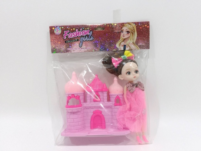 7-Inch Little Beauty Doll With Castle Doll