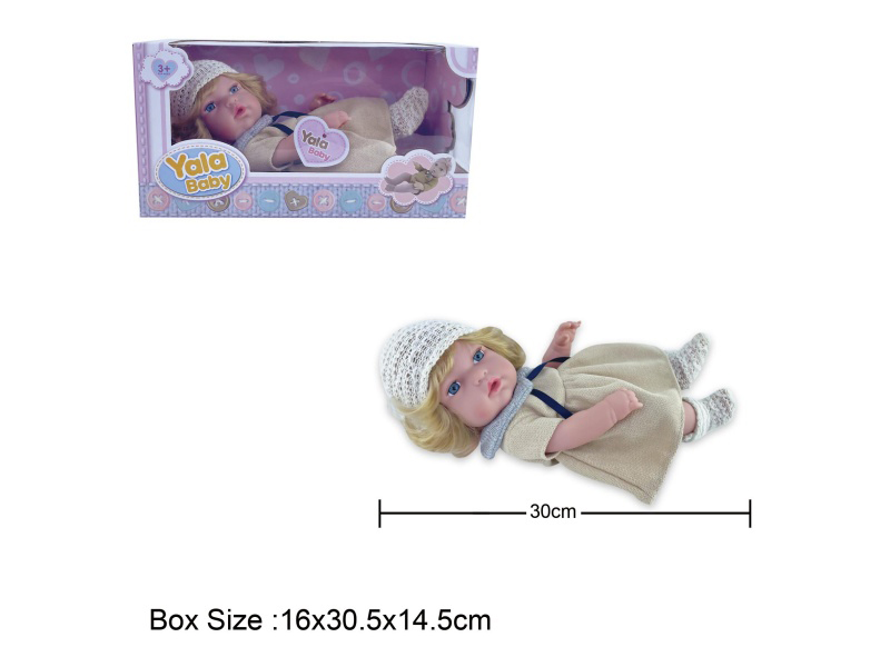 12-Inch Full Vinyl Baby Doll For Newborns