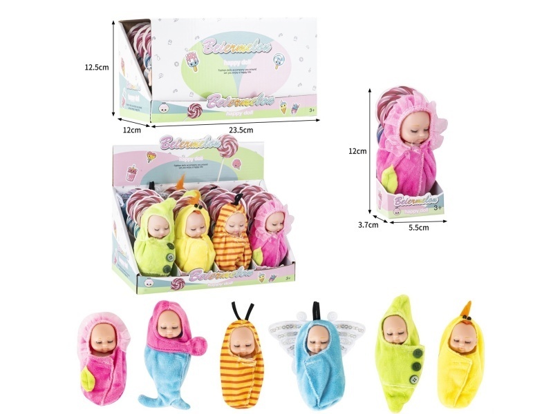 4-Inch Solid Sleeping Dolls (12-Piece Set)