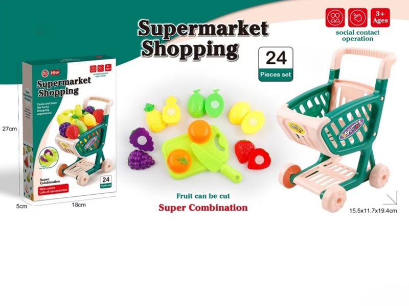 Shopping Cart With Cuttable Fruit