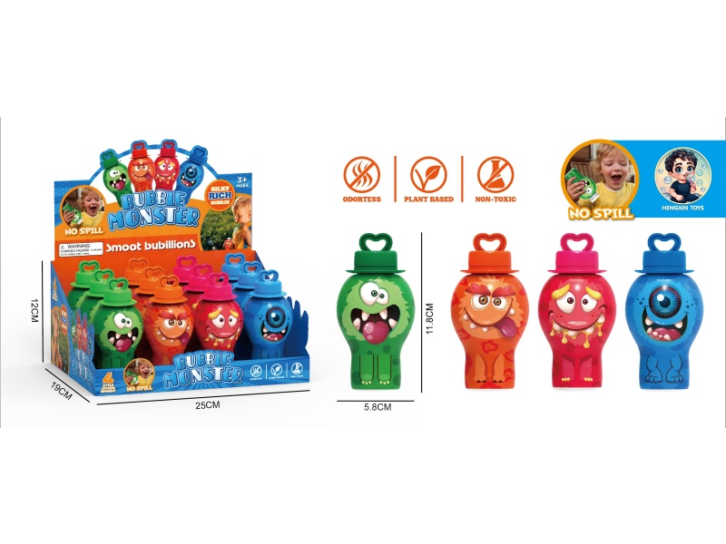 Monsters Don'T Spill Bubble Bottles