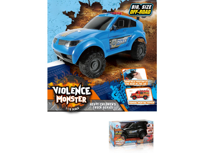 1:12 Hot Wheels Police Car Inertia Car
