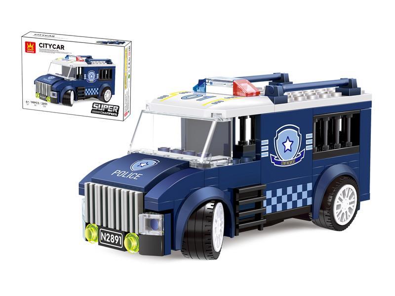 99PCS Building Blocks Of Super Police Prison Cart-91