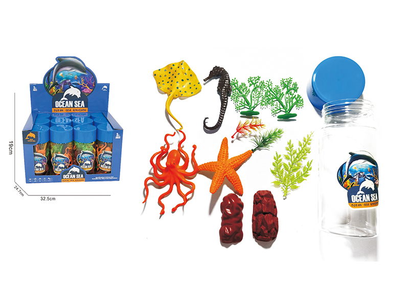 Solid Sea Animals Set 12pcs/Display Box