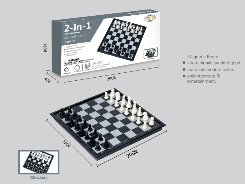 Magnetism 2 In 1 Chess/Checkers