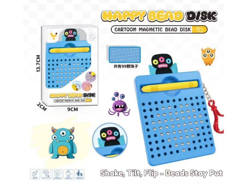 Magnetism Brush Drawing Board/With Buckle (Laboratory Tooth Monster) (99 Beads)