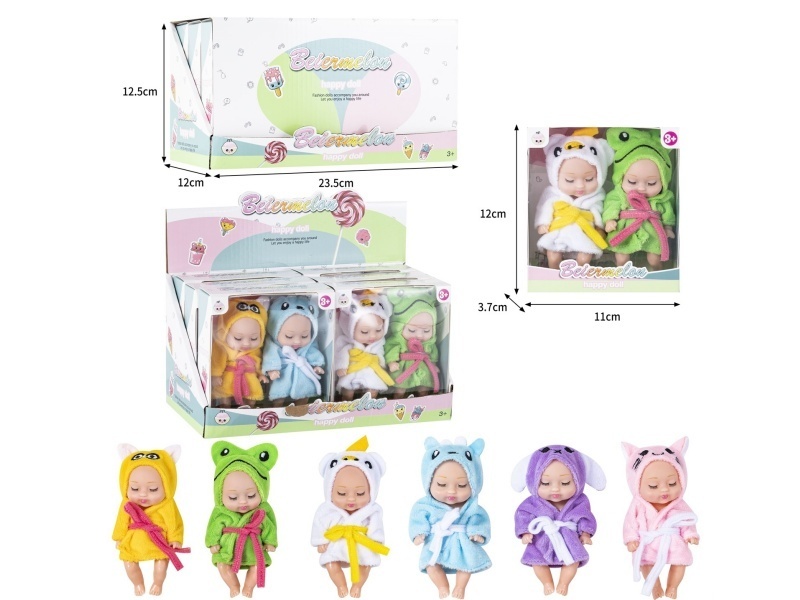 4-Inch Solid 2-Person Sleeping Doll (6 Boxes)