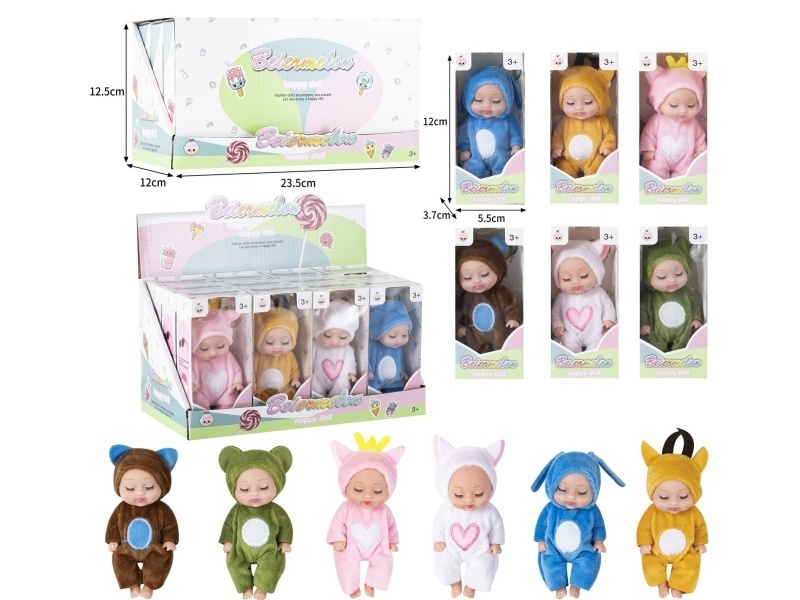 4-Inch Solid Sleeping Dolls (12-Piece Set)