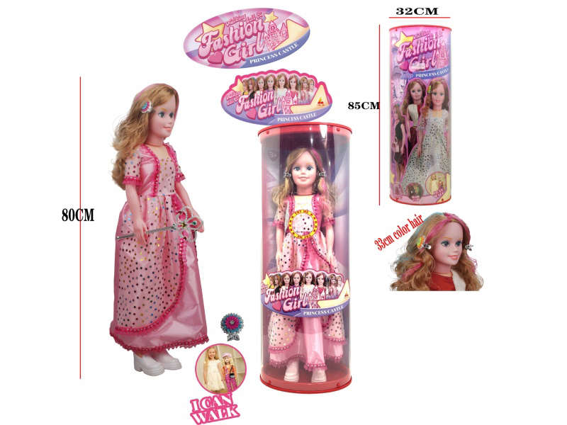 80cm Fashion And Walking Doll With Music(2xAG3 Batteries)