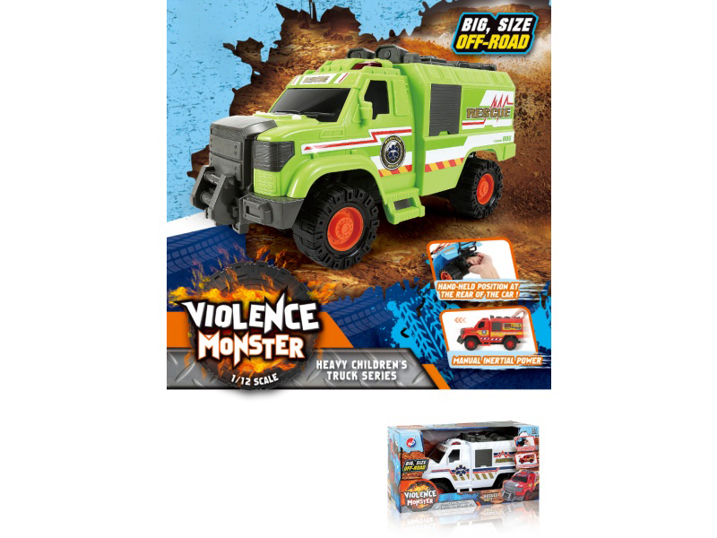 1:12 Fire Wheel Ambulance Inertia Vehicle