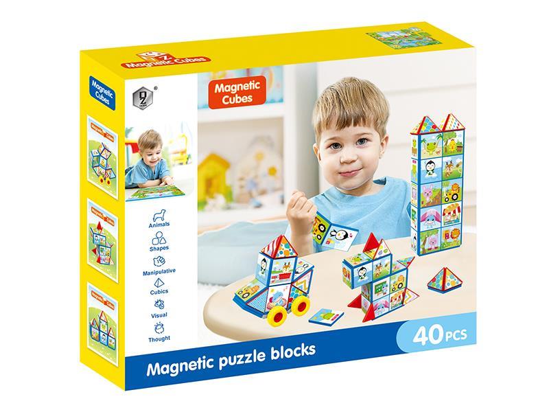 Magnetic Puzzle Building Blocks 40pcs