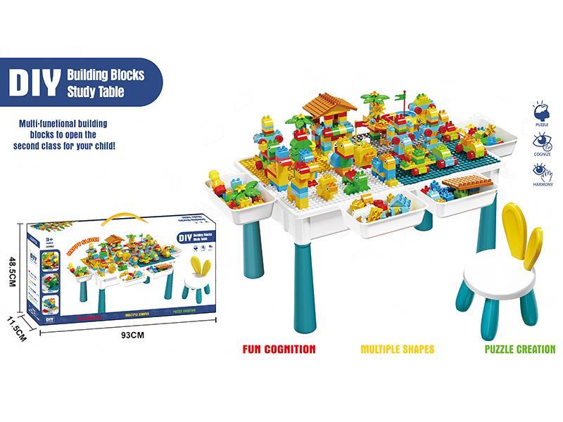 Multifunctional Building Block Table +310pcs Biulding Blocks +1 Chair