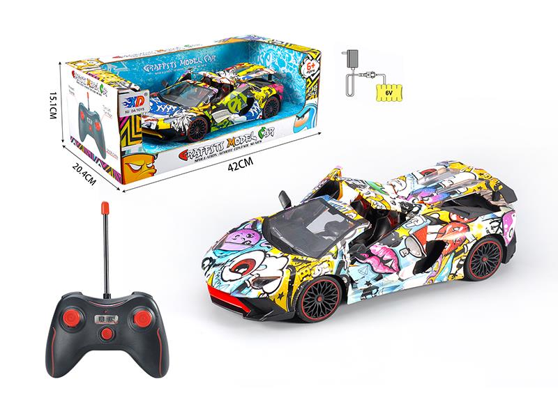 1:12 Lamborghini 5 Channel 4 Open Doors Graffiti Remote Control  Car(With Charger,Rechargeable Batteries)