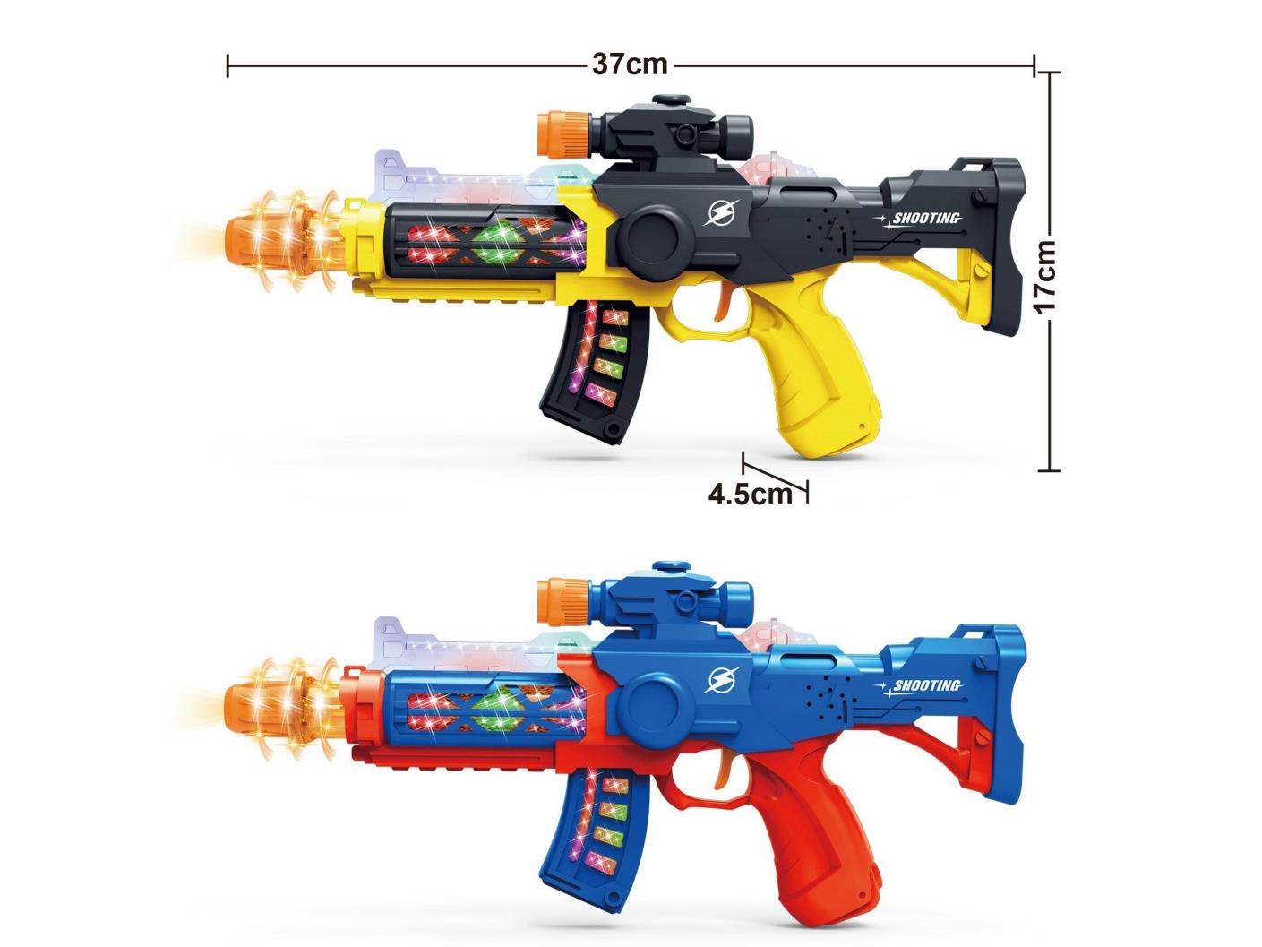 Electric Sound, Light And Rotating Gun (Two-Color Mixed Installation)