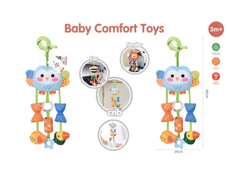 Owl Wind Chime Stroller & Crib Hanging Baby Comfort Toys