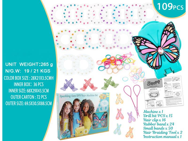 109 Pieces Hair Butterfly Nail Drill