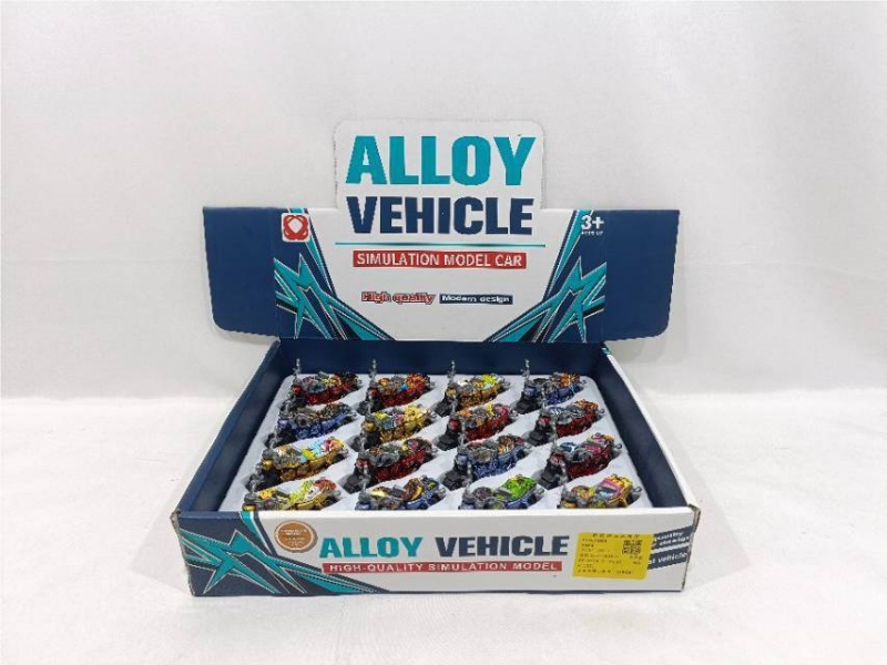 Huili Cartoon Alloy Motorcycle (16 Pieces)