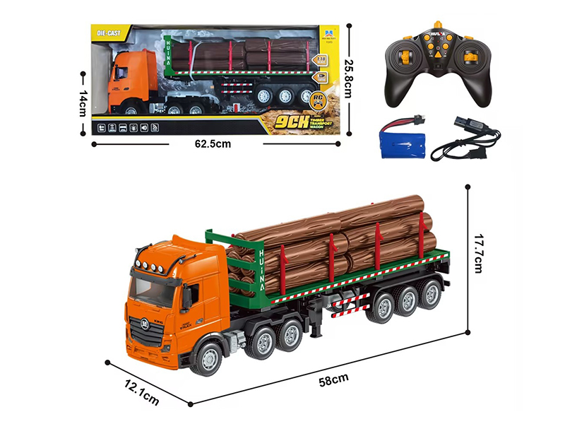 1:18 9-Channel Semi-Alloy Remote-Control Timber Transport Wagon