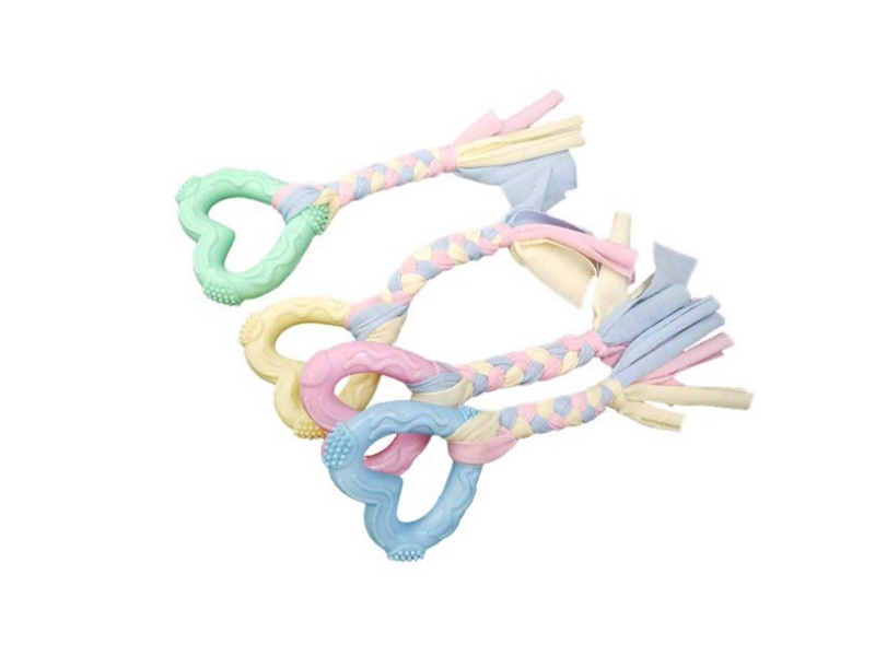 Cloth Strip Heart-Shaped Pet Toy