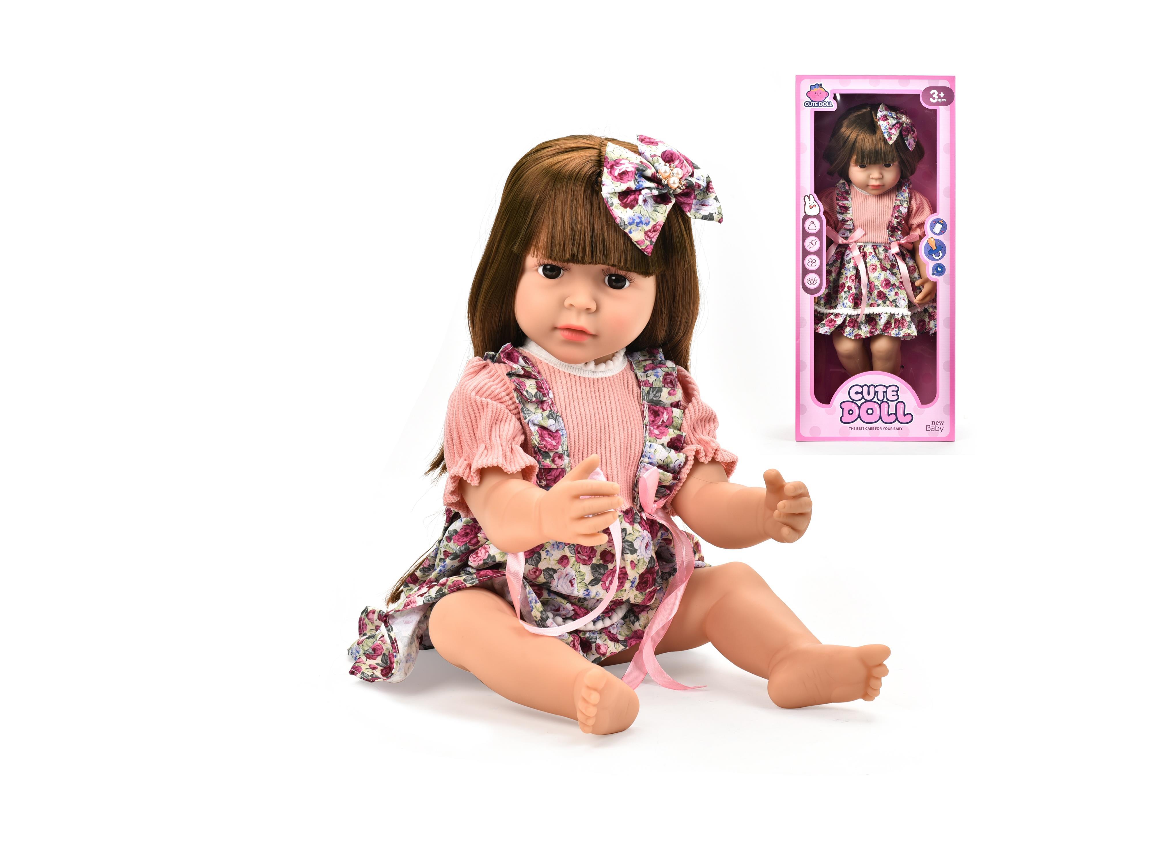 60Cm Reborn Doll, 22-Inch Simulated Baby, Soft Rubber, Fully Lined