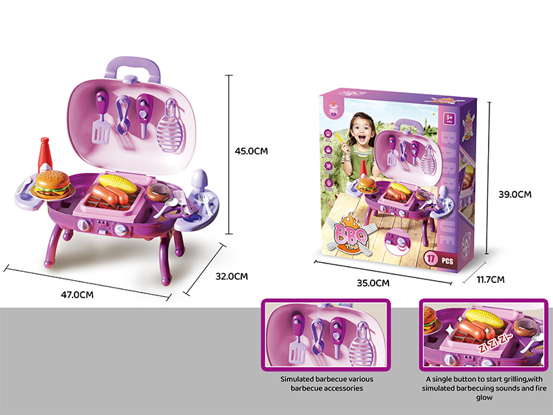 Barbecue Stand With Lights And Sound(Purple)