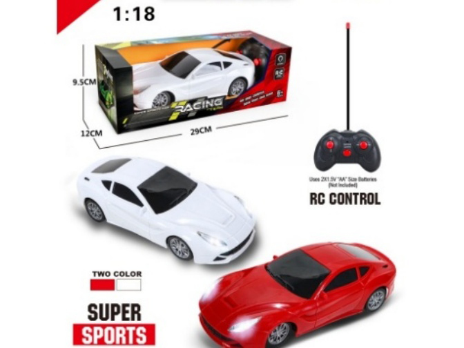 The Four-Way Remote Control Car Simulates The Lights Of A Ferrari F12 At A Scale Of 1:18