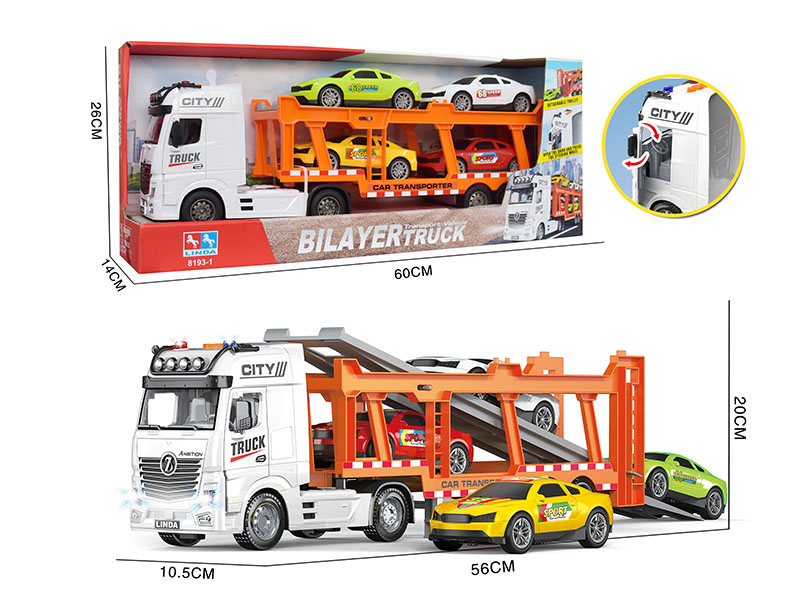 Friction Double-Decker Transporter + Small Cars