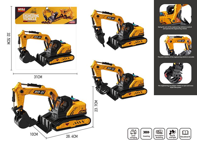 Friction Engineering Truck With Sound And Lights