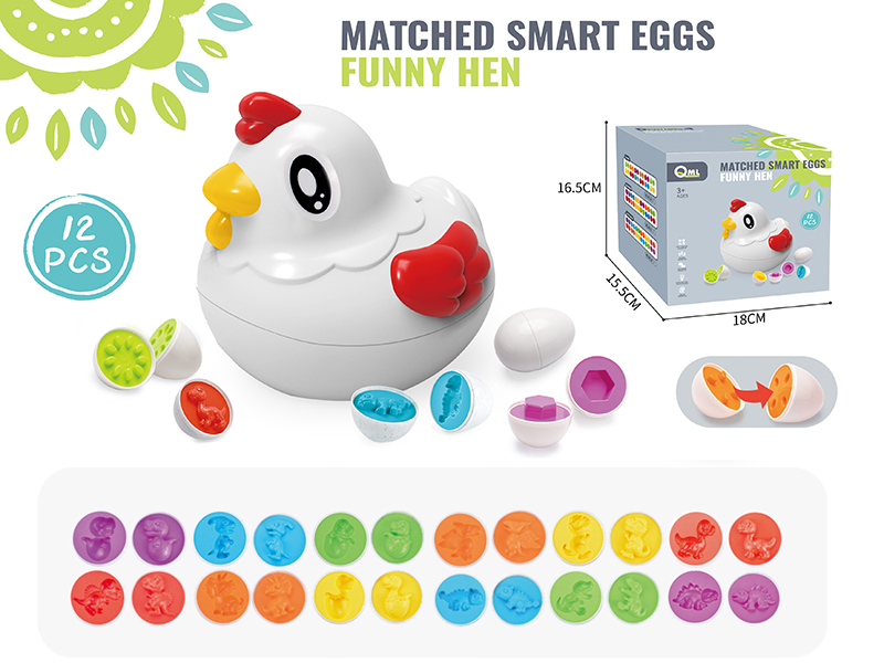 Funny Hen - Dinosaur Match Smarct Eggs