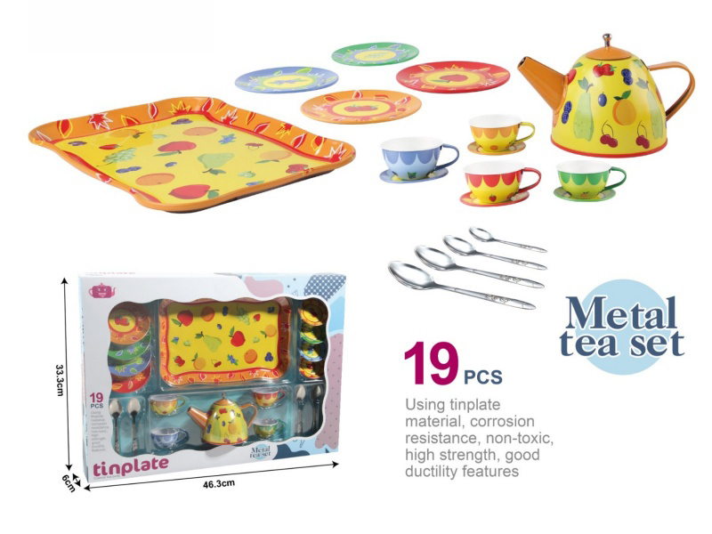 Tinplate Teapot: Fruits