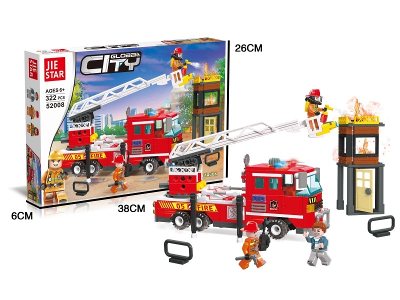 Building Block: Fire Cloud Ladder Truck 322 PCS