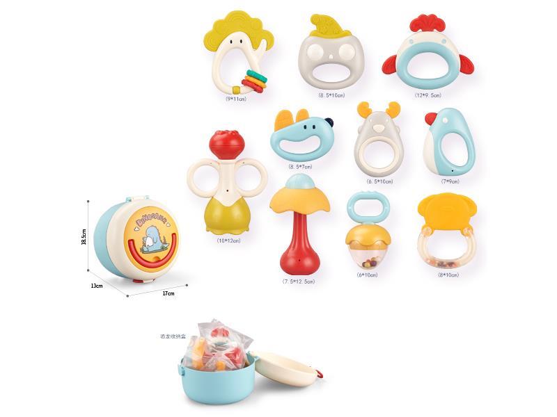 Dinosaur Storage Box Rattle & Teether (10PCS)